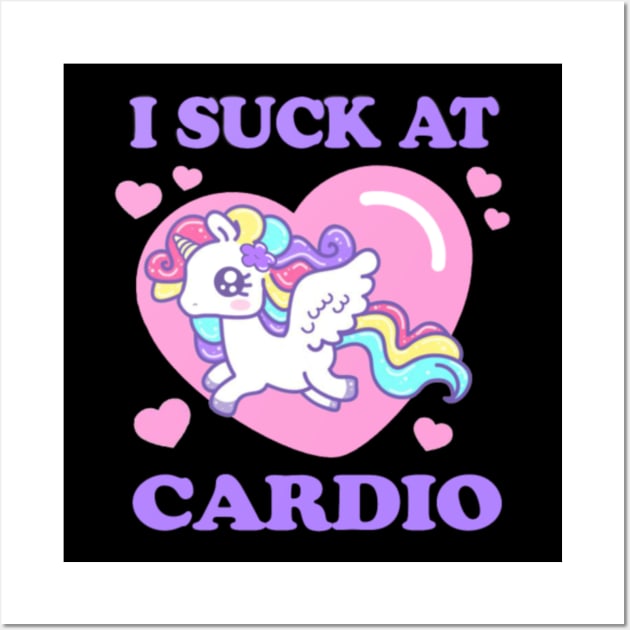 I Suck At Cardio Wall Art by LailaLittlerwm